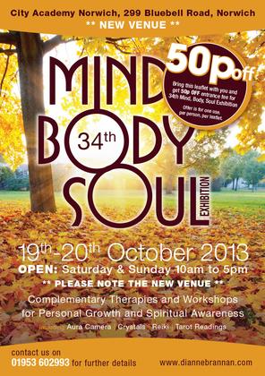 Mind, Body, Soul, Health Fair – 2day Event - 20th October 2013