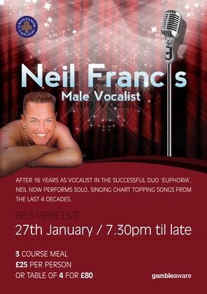 Live entertainment from Neil Francis