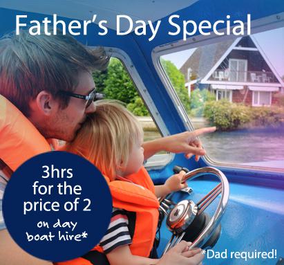 Father’s Day Special Dayboat hire, Three hours for the price of Two!